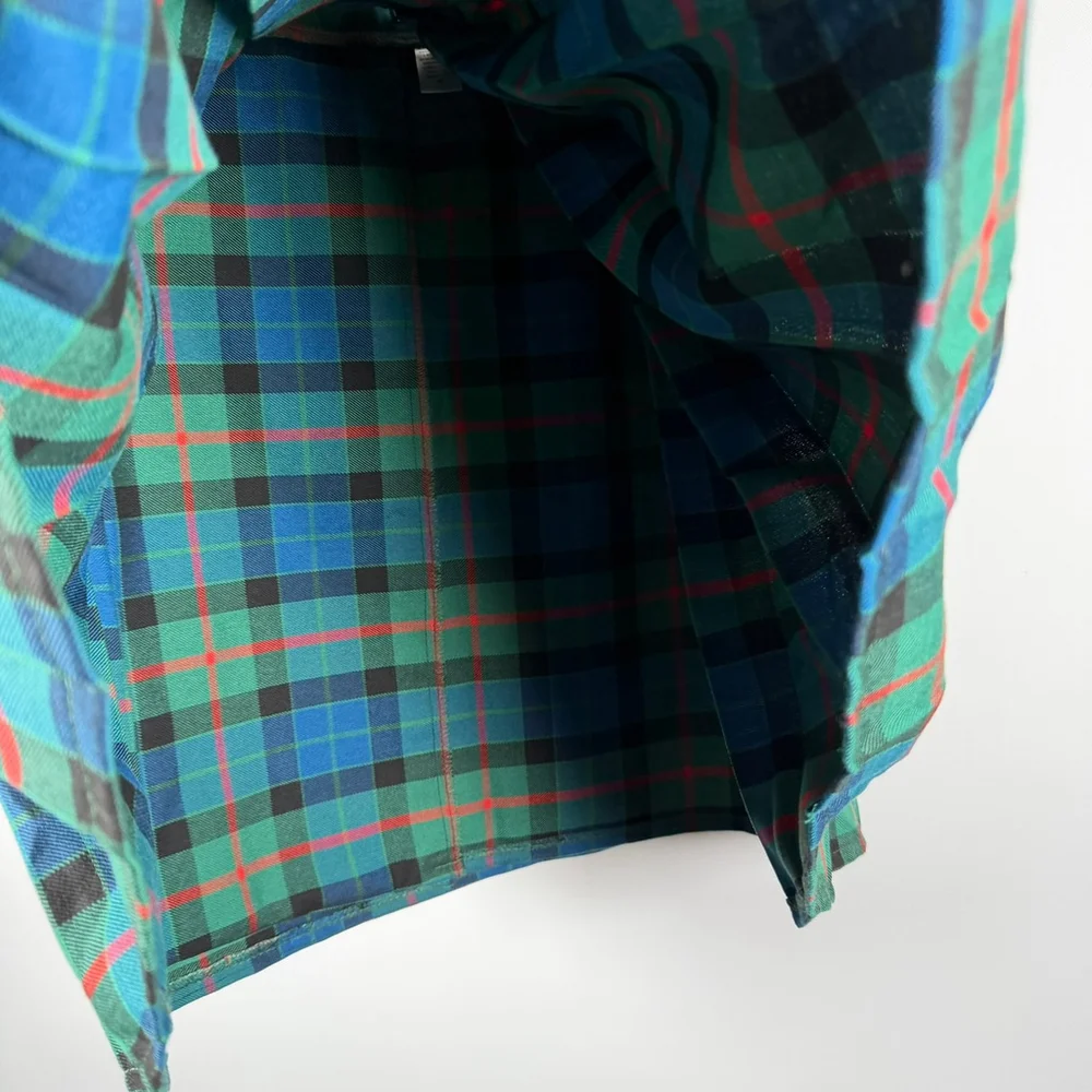 Sport Kilt Green Gunn Tartan Plaid Scottish USA Made Utility Adjustable Mens M - Picture 5 of 11